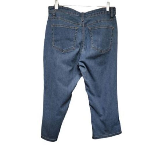 Merona Jeans Women 8R Blue Crop Stretch Cute Ladies Denim Pants - Picture 2 of 5